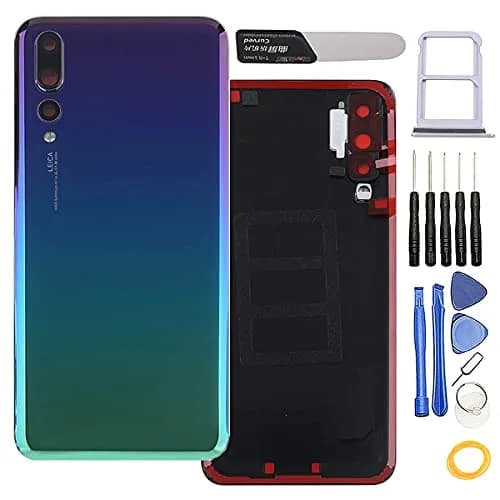 YHX-US Battery Back Cover Replacement for Huawei P20 Pro CLT-L09 CLT-L29 6.1" Rear Cover Housing Door Twilight thumbnail 1
