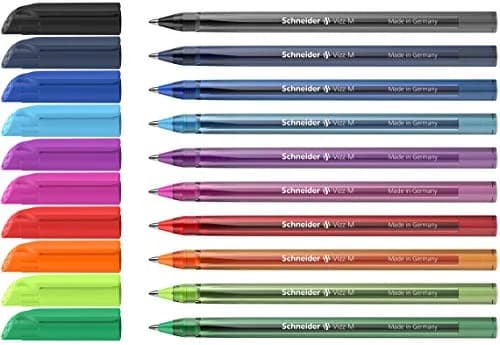 Schneider Vizz M Ballpoint Pen 1.0mm Assorted Colors (10-Pack) | Gelco Technology, Recycled Plastic Body thumbnail 1