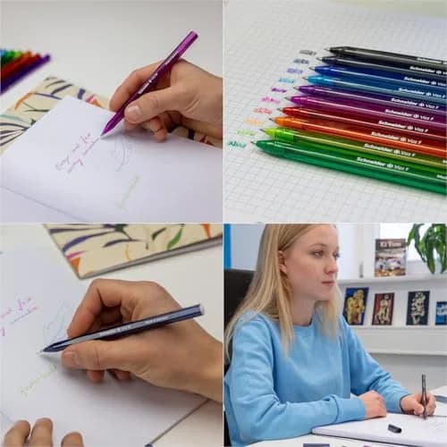 Schneider Vizz M Ballpoint Pen 1.0mm Assorted Colors (10-Pack) | Gelco Technology, Recycled Plastic Body thumbnail 3