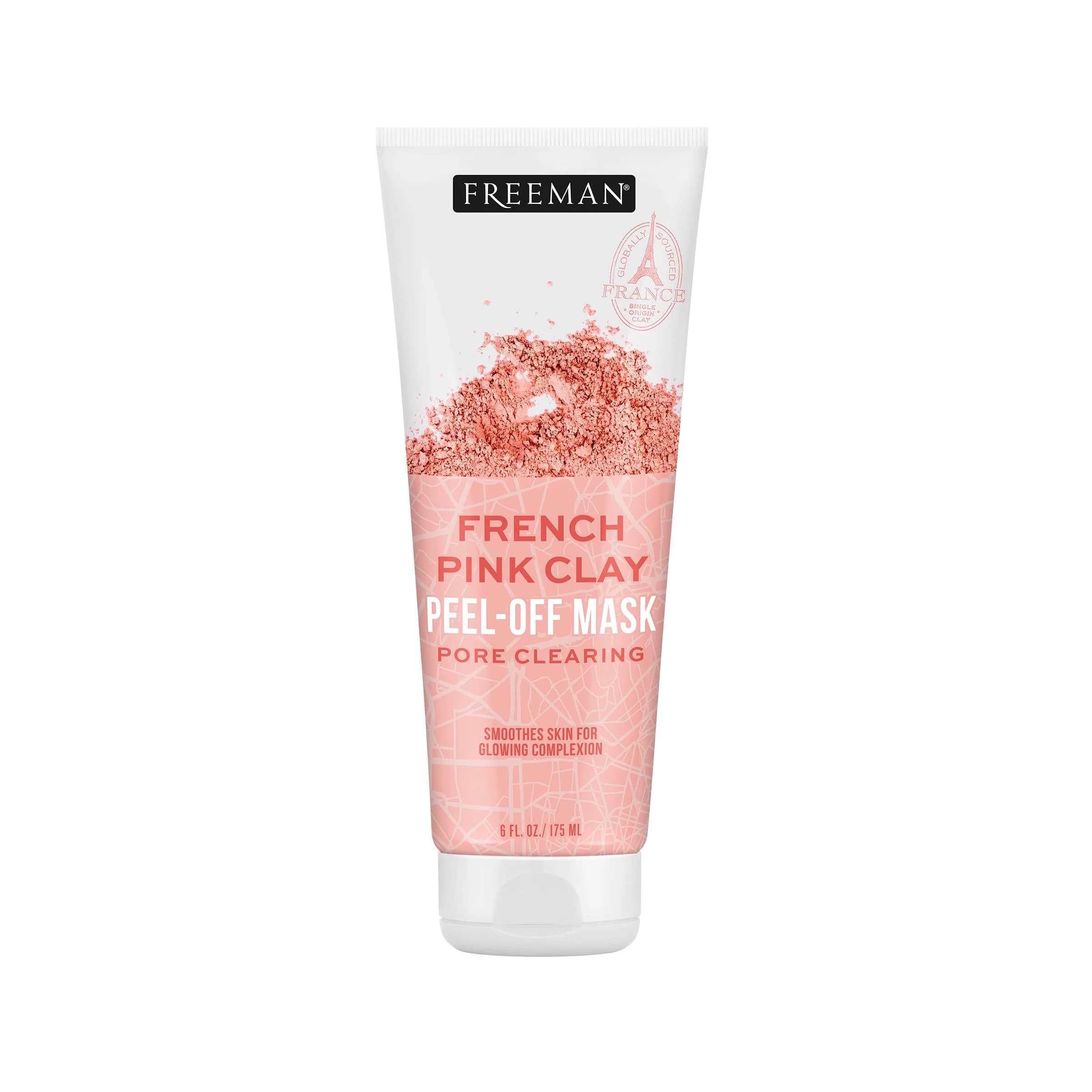 Freeman Exotic Blends French Pink Clay Peel Off Face Mask | Detox & Clear Pores, 6 Fl Oz - main product image