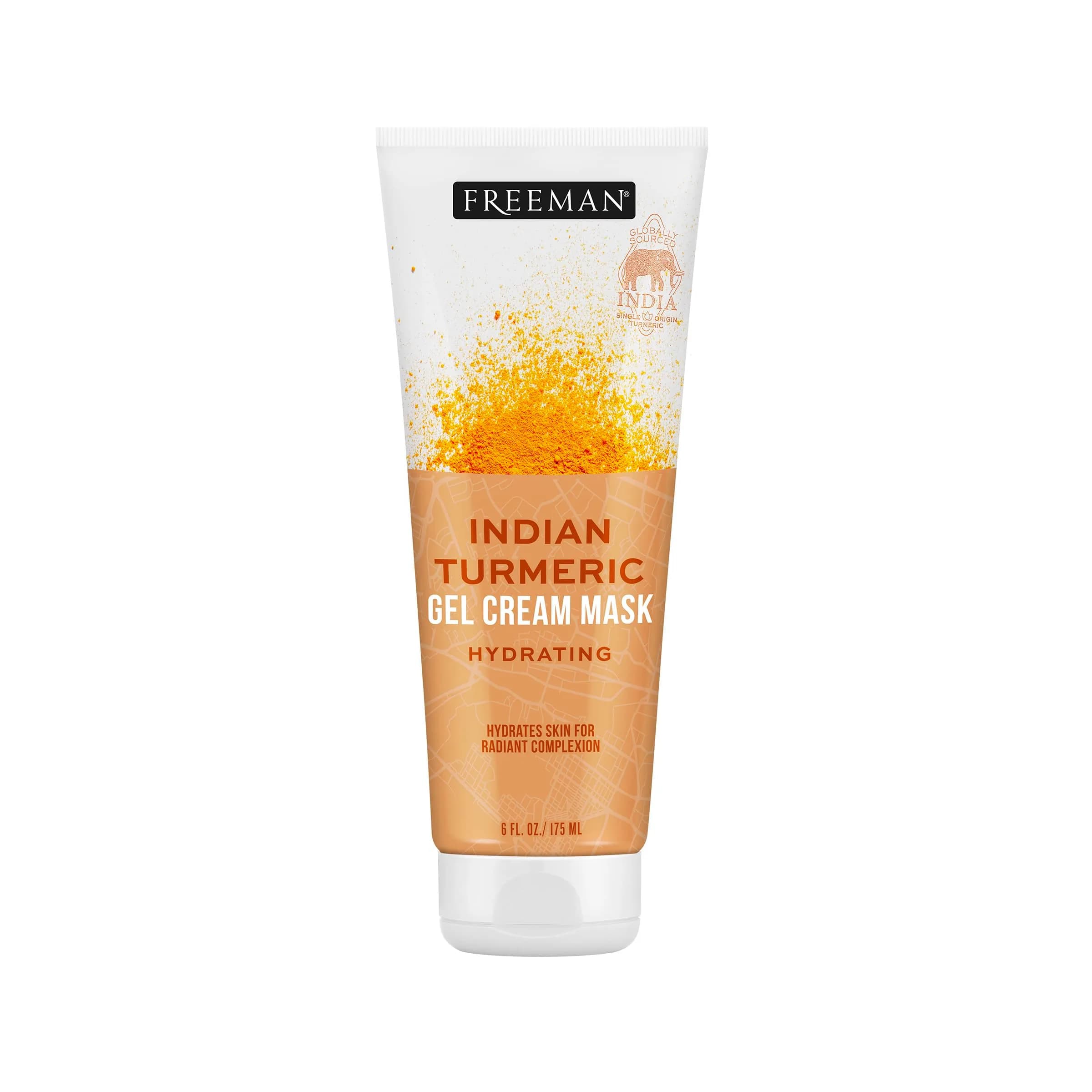 Freeman Exotic Blends French Pink Clay Peel Off Face Mask | Detox & Clear Pores, 6 Fl Oz — Indian Turmeric