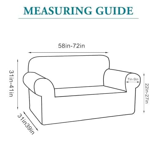 Flamingo P High Stretch Sofa Slipcover for Loveseat | Non Slip, Washable Jacquard Fabric (Medium, Dove) thumbnail 2