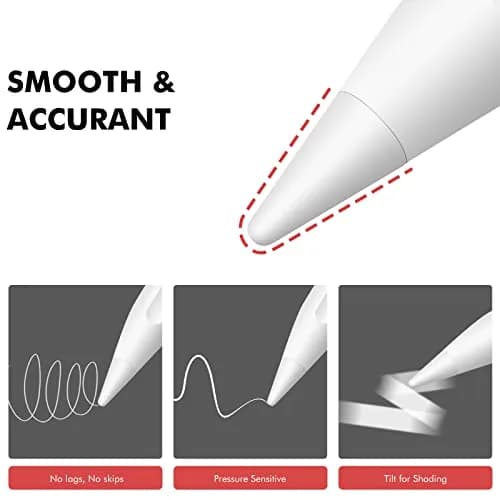 MEKO 4 Pack Apple Pencil Tips Replacement | Compatible with 1st & 2nd Gen, White, Precise & Durable thumbnail 3