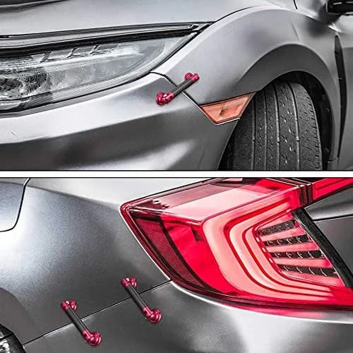TOMALL Car Bumper Tie Rods 45mm Carbon Fiber Red | Universal Auto Support & Decor thumbnail 4
