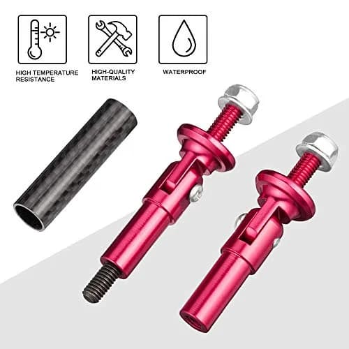 TOMALL Car Bumper Tie Rods 45mm Carbon Fiber Red | Universal Auto Support & Decor thumbnail 3