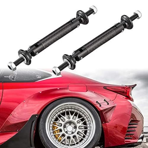 TOMALL Car Bumper Tie Rods 45mm Carbon Fiber Black | Fix & Decorate with Racing Effect thumbnail 1