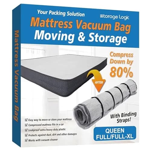 Storage Logic Vacuum Mattress Bag for Queen/Full/Full-XL Foam & Latex Mattresses | 2.3 lbs (1.04 kg) thumbnail 1