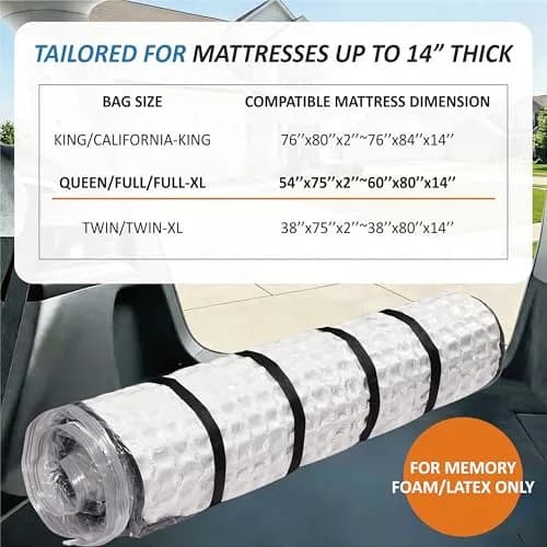 Storage Logic Vacuum Mattress Bag for Queen/Full/Full-XL Foam & Latex Mattresses | 2.3 lbs (1.04 kg) thumbnail 5