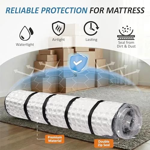 Storage Logic Vacuum Mattress Bag for Queen/Full/Full-XL Foam & Latex Mattresses | 2.3 lbs (1.04 kg) thumbnail 4