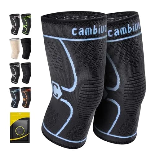 CAMBIVO Blue Knee Brace Compression Sleeve, Large | Orthopedic Brace thumbnail 1