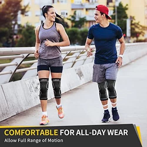 CAMBIVO Blue Knee Brace Compression Sleeve, Large | Orthopedic Brace thumbnail 5