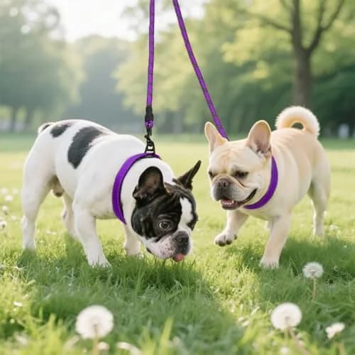Taglory Double Dog Leash Coupler for Two Dogs, 76.2 cm (30 Inch) Purple | Tangle-Free Walks for Small to Medium Dogs thumbnail 6