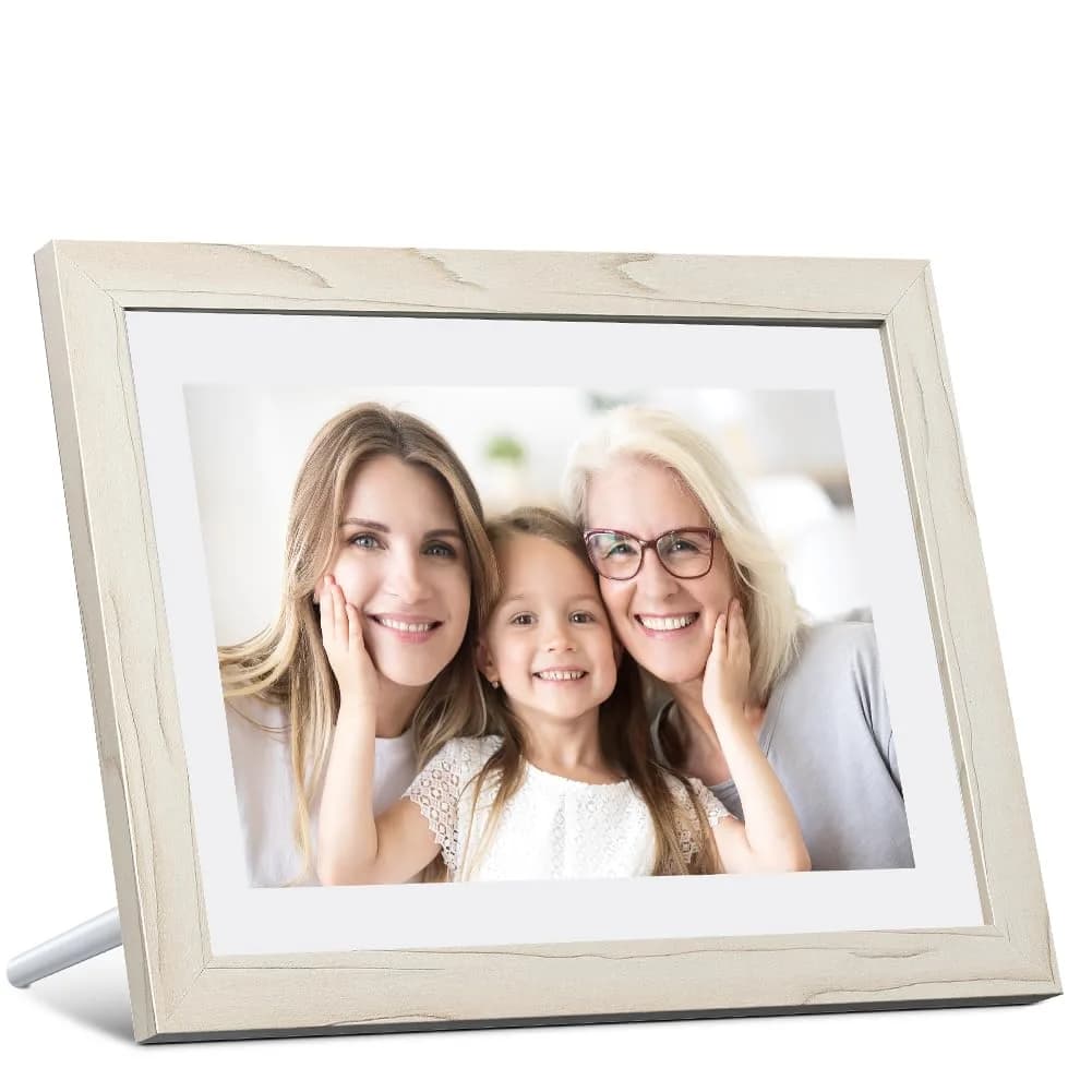 Dragon Touch 15.6 inch Digital Calendar & Chore Chart | Touchscreen Family Planner, Digital Picture Frame in Green — White