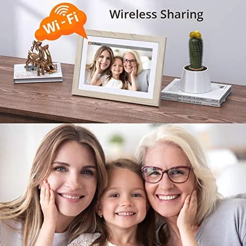 Dragon Touch Digital Picture Frame WiFi 10.1 inch IPS Touch Screen | 32GB Storage, Auto-Rotate, Share Photos via App thumbnail 3