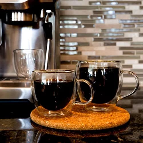 Youngever Double Wall Thermo Insulated Glass Espresso Mug 160ml | Modern & Elegant (70-120 chars) thumbnail 5