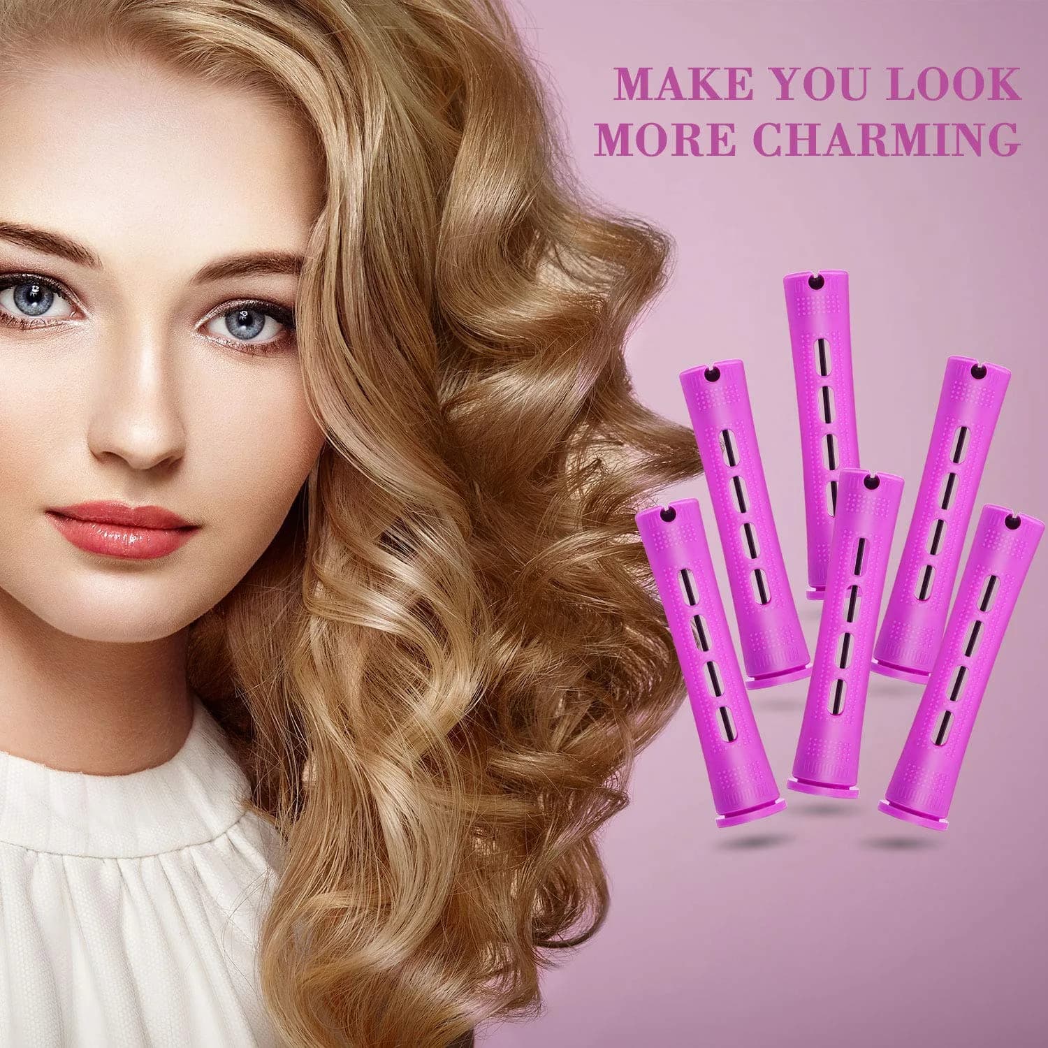 WILLBOND Hair Perm Rods for Long Hair, Purple, 0.75 Inch | Natural Curling Tool for Home & Salon Use - view 5