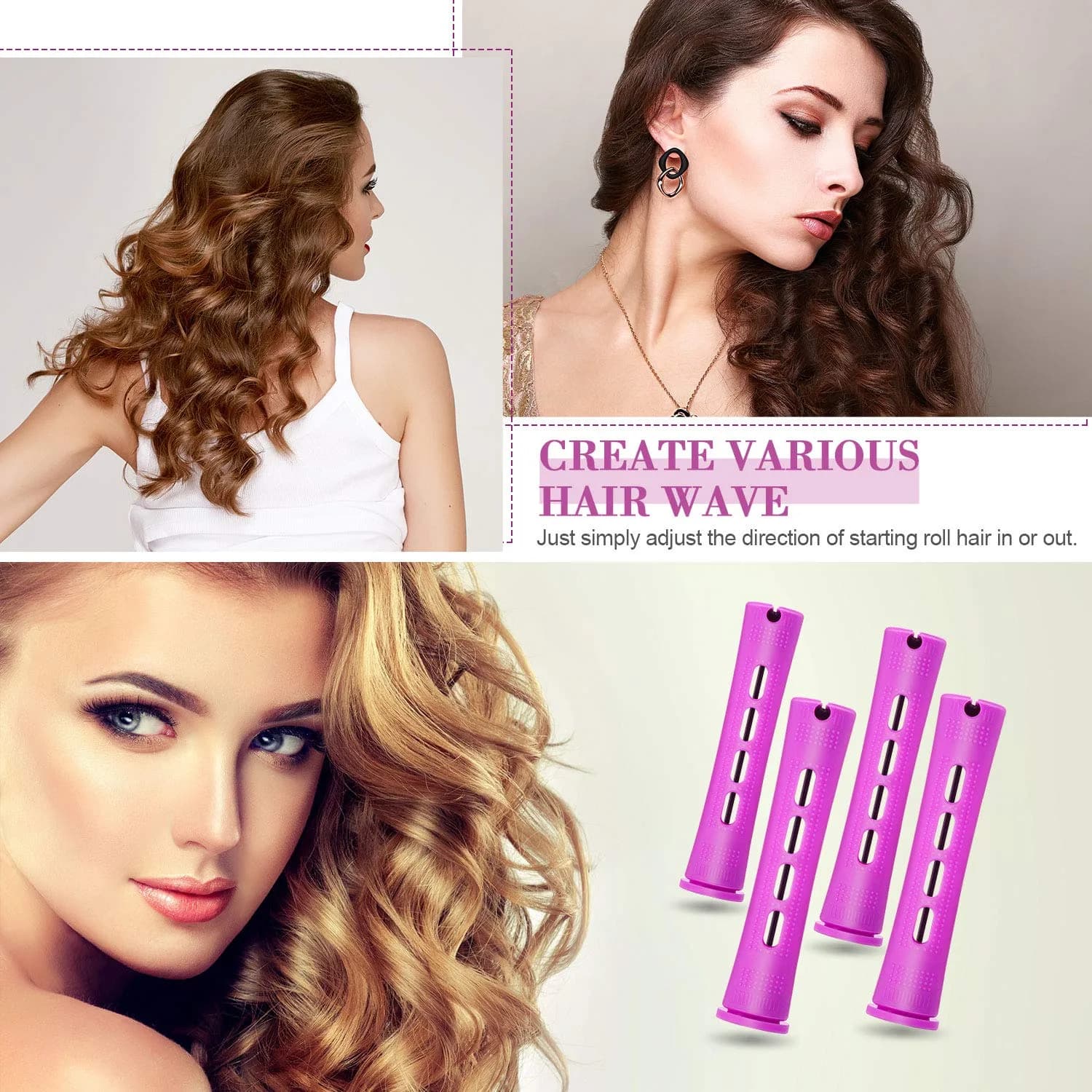 WILLBOND Hair Perm Rods for Long Hair, Purple, 0.75 Inch | Natural Curling Tool for Home & Salon Use - view 7