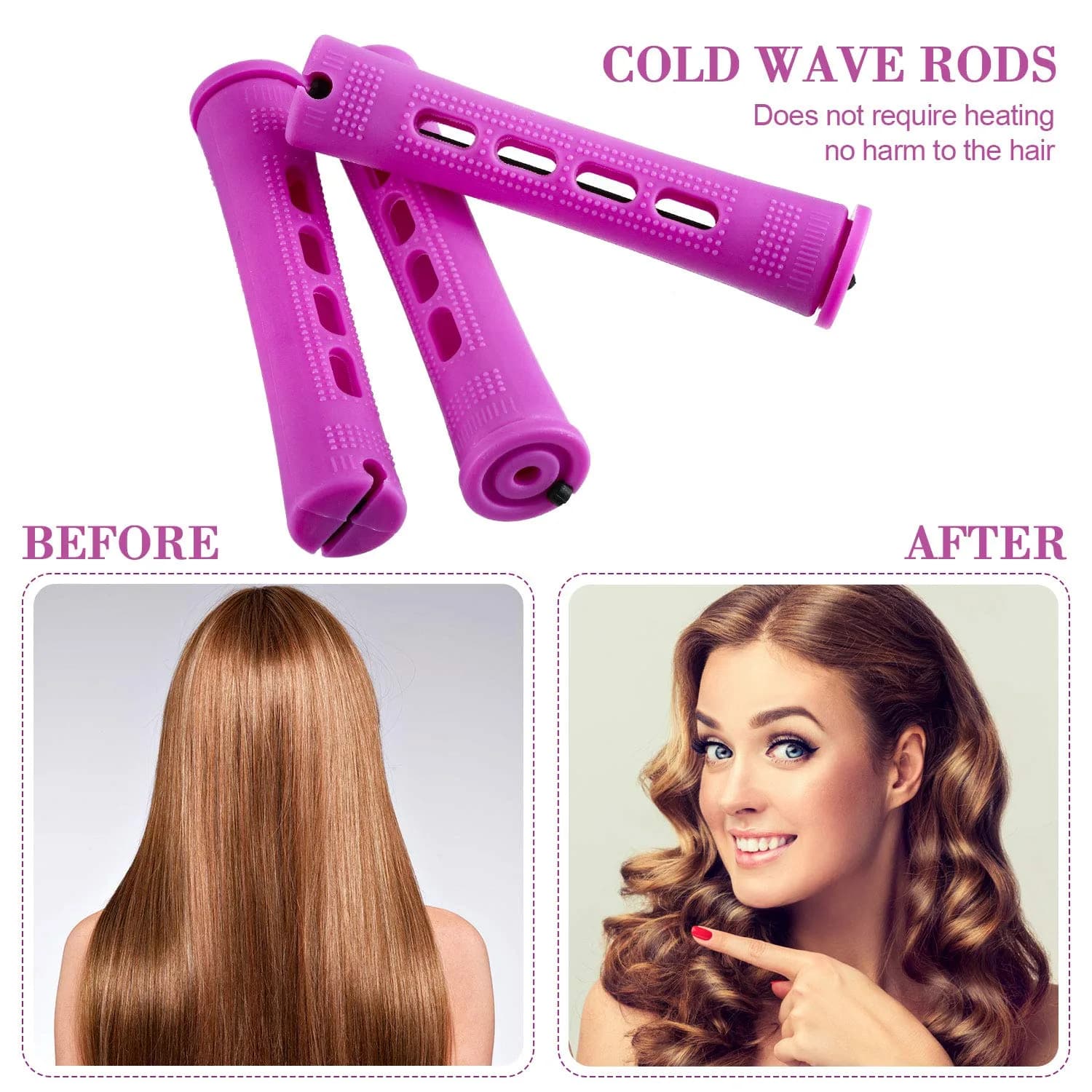 WILLBOND Hair Perm Rods for Long Hair, Purple, 0.75 Inch | Natural Curling Tool for Home & Salon Use - view 4