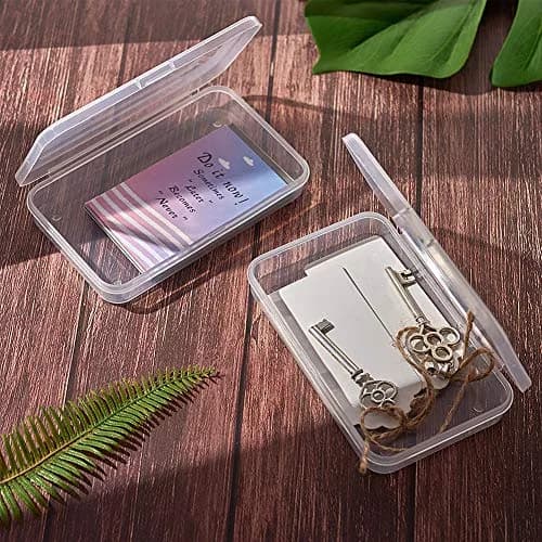BENECREAT 10 Packs 12.7cm x 8.4cm x 2cm Clear Plastic Storage Boxes | Organize Craft Accessories & Small Items thumbnail 7