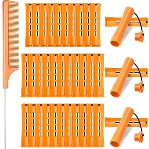WILLBOND Hair Perm Rods, Orange, 8.2cm | Easy Curling for All Hair Types thumbnail 1