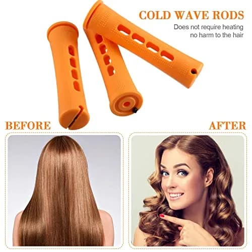 WILLBOND Hair Perm Rods, Orange, 8.2cm | Easy Curling for All Hair Types thumbnail 3