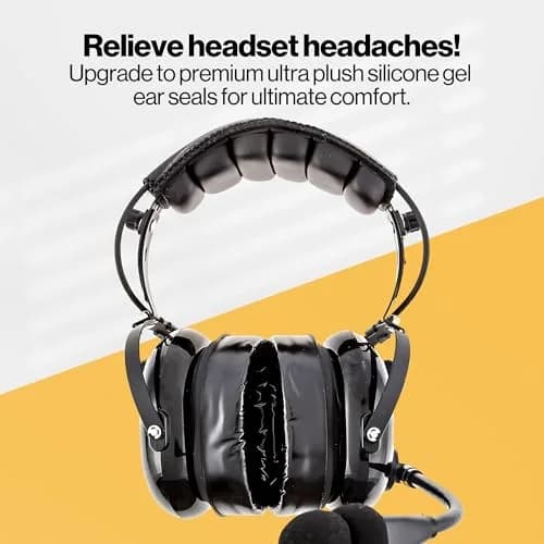 KORE AVIATION Ultra Plush Silicone Gel Ear Seals 2 Pairs (191g) | Enhanced Noise Reduction for Aviation, Racing, Gaming Headsets thumbnail 5