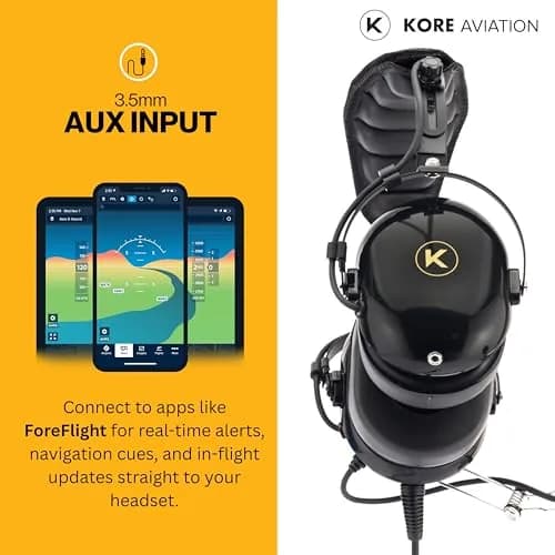 KORE AVIATION P1 Headset for Pilots Mono Noise Reduction | Comfort & Durability thumbnail 4