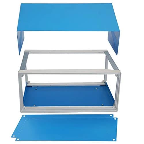 Zulkit Blue Metal Electrical Enclosure Box 9.8 x 7.5 x 4.3 Inch | Robust, Water-Resistant for Electronic Projects thumbnail 7