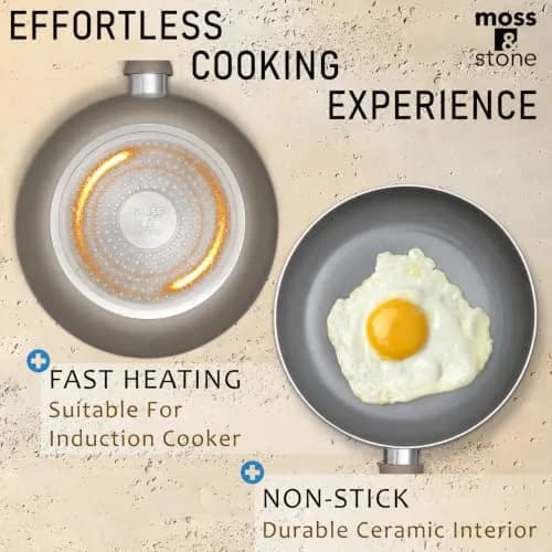 Moss & Stone Pots and Pans Set Nonstick 6-Piece | Induction Compatible, Durable & Stylish thumbnail 5