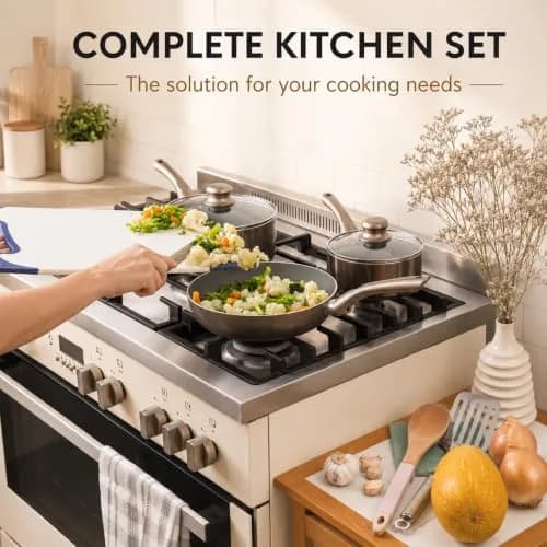 Moss & Stone Pots and Pans Set Nonstick 6-Piece | Induction Compatible, Durable & Stylish thumbnail 8