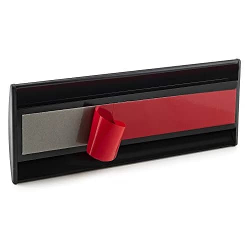 GlossyEnd Black Aluminum Wall Mount Name Plate Holder 8" x 3" | Elegant Office Sign with Adhesive Tape thumbnail 4