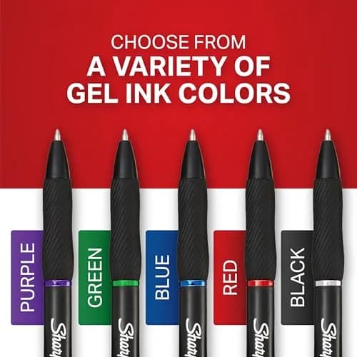 Sharpie S-Gel Gel Pens 8 Count | No-Smear, No-Bleed, Medium Point (0.7mm) Assorted Colors thumbnail 8