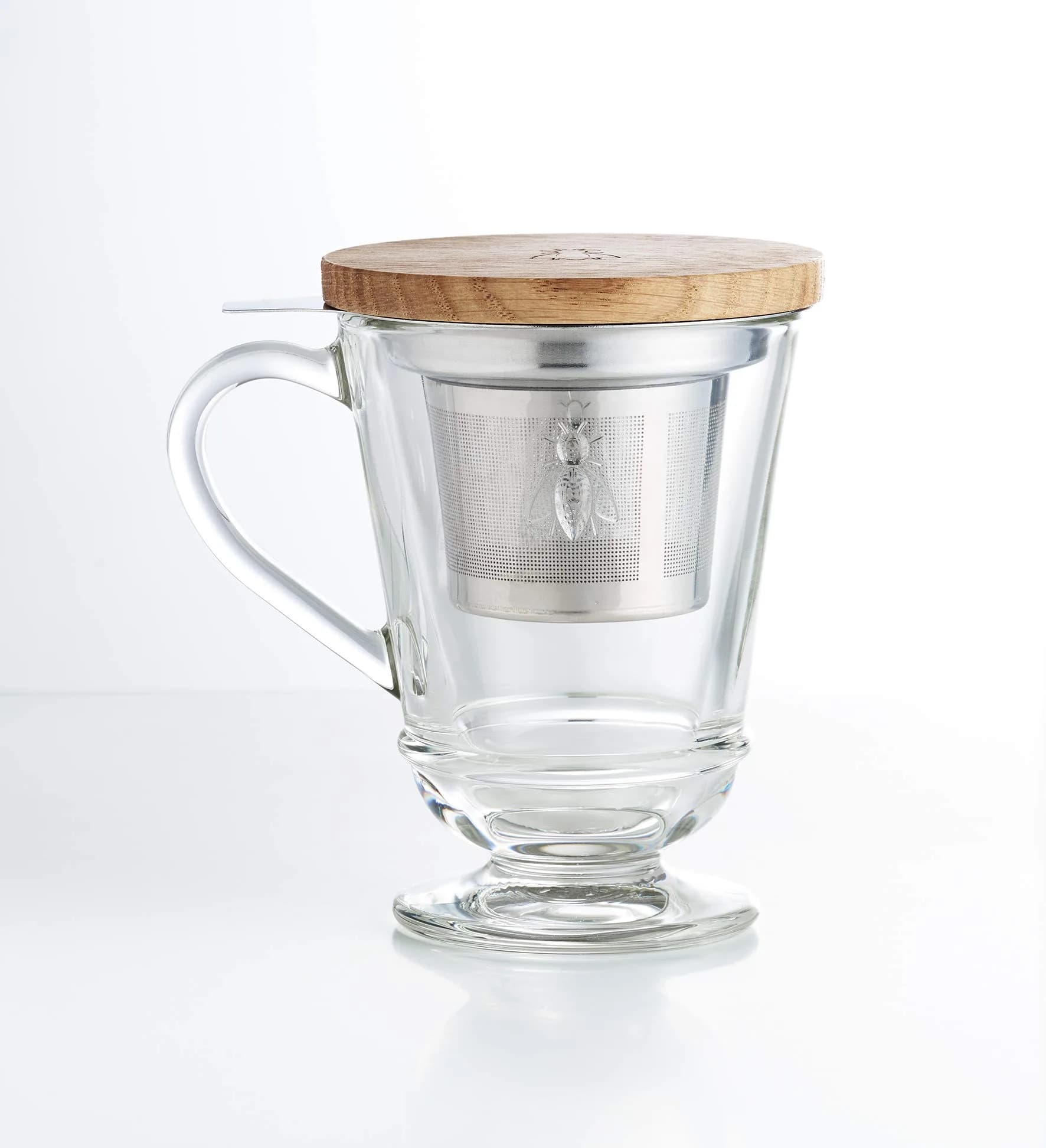 La Rochère Bee Tea Cup with Infuser & Lid 265ml (9.7 fl oz) | French Elegance for Loose Leaf Tea