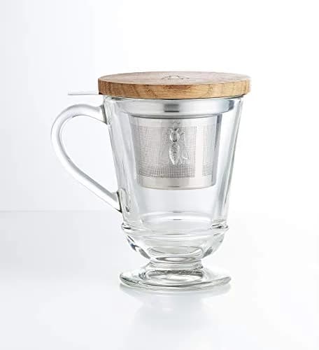 La Rochère Bee Tea Cup with Infuser & Lid 265ml (9.7 fl oz) | French Elegance for Loose Leaf Tea thumbnail 1