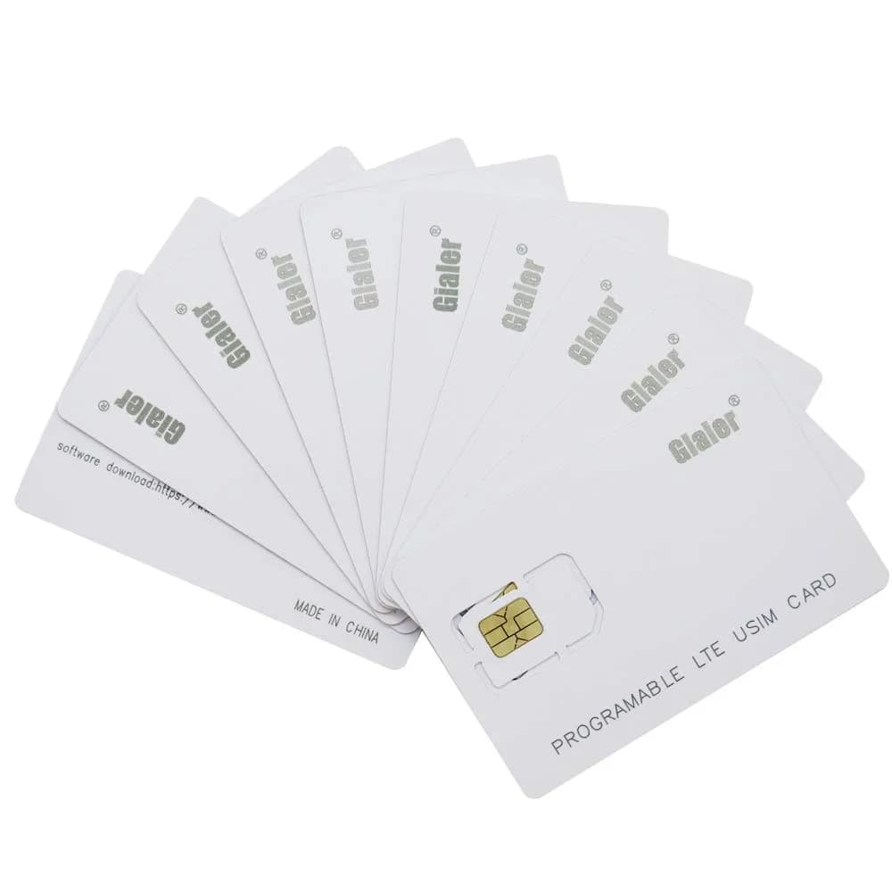Gialer LTE SIM Card Programmer Kit with 5 Blank Cards & Reader | Windows Compatible — 100pcs