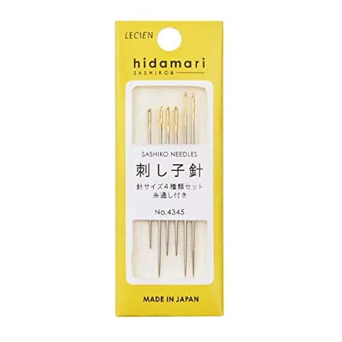 JimysCo Sashiko Needles - Lecien Japan 10 cm (3.93 in) | Set of 6 Metal Needles thumbnail 1