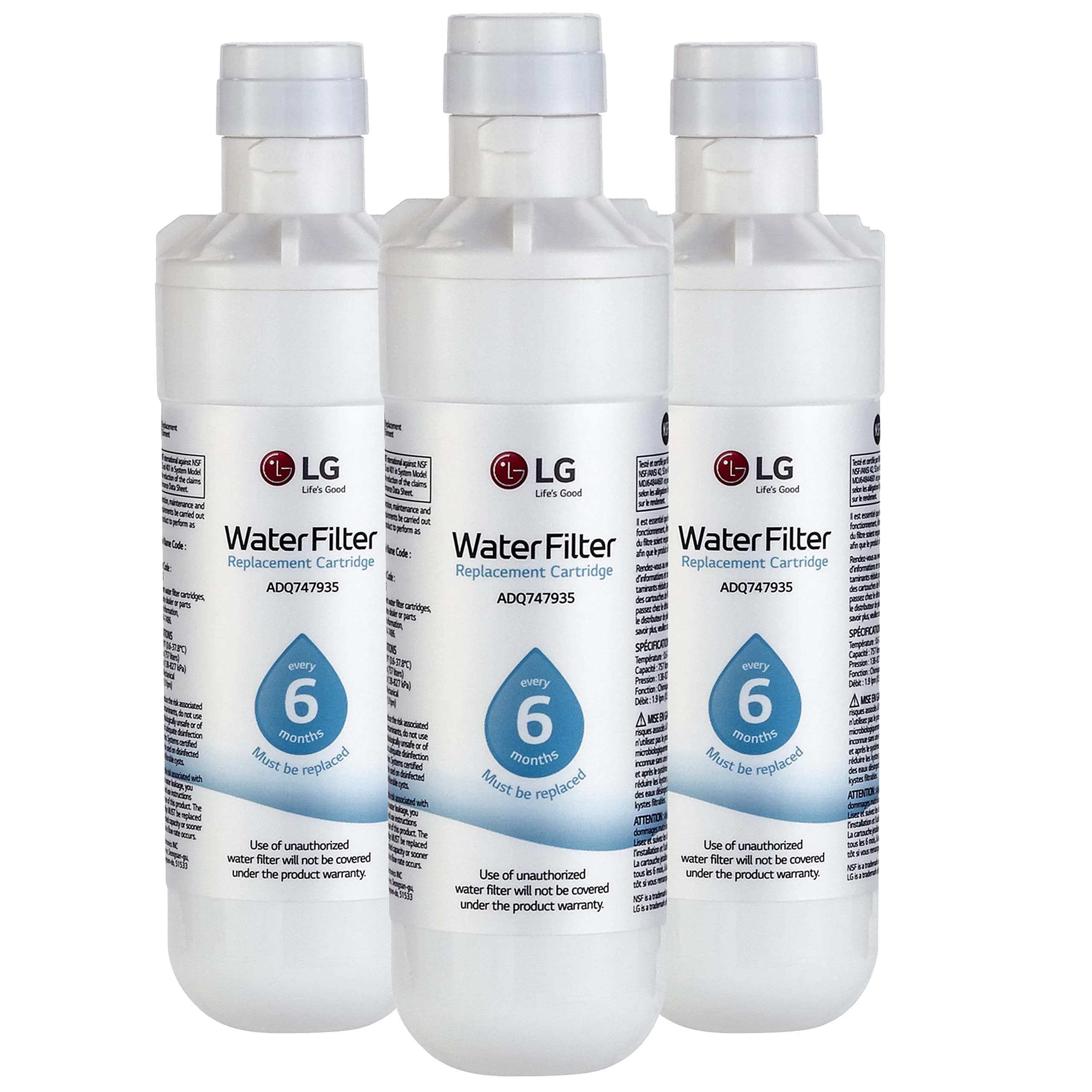 LG LT1000P3 Refrigerator Water Filter 200 Gallons (757 L) | NSF Certified for Cleaner Water