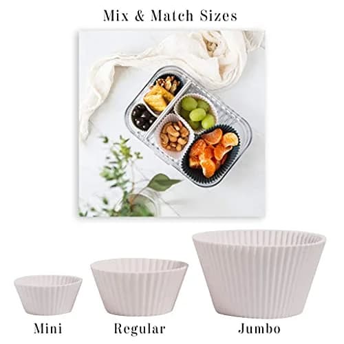 The Silicone Kitchen Reusable Silicone Baking Cups Regular Size 24 Pack | BPA-Free Food-Grade Silicone Muffin Liners for Cupcakes, Baking, Snacks thumbnail 4