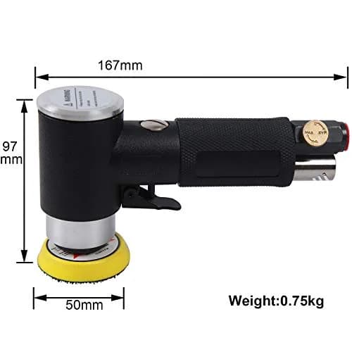 YELWAY 2" and 3" Random Orbital Air Mini Sander | 15,000 RPM Pneumatic Dual Action Polisher thumbnail 3