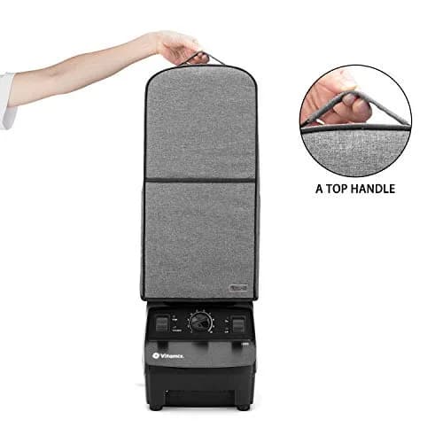 LUXJA Blender Cover for Vitamix 64 oz Low-Profile Blender, Gray | Water-Resistant Nylon Dust Protector thumbnail 5