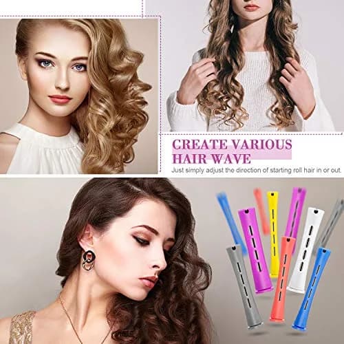 WILLBOND 60 Pcs Hair Perm Rods Set with Tail Comb, Multi Sizes (0.75-0.28 inch) thumbnail 7