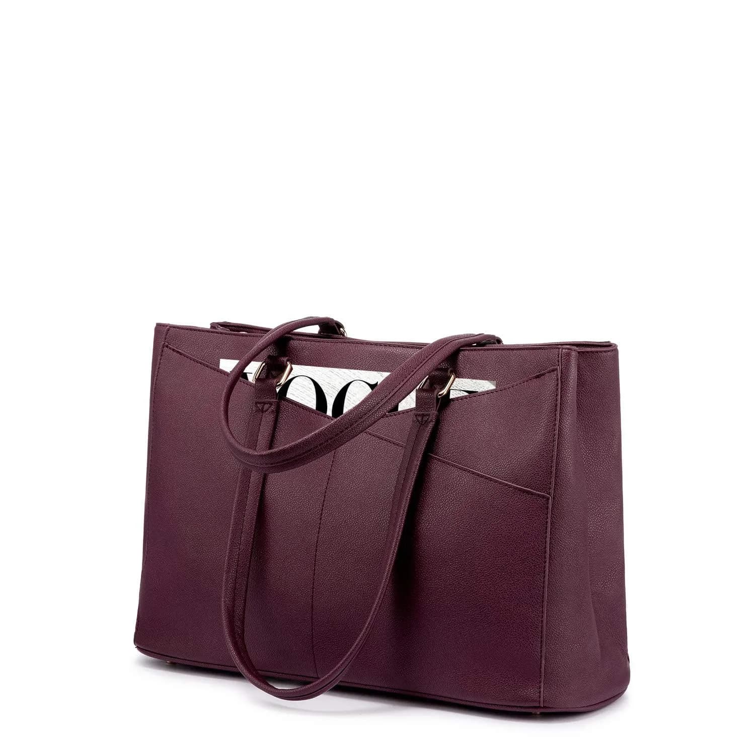 LOVEVOOK Laptop Tote Bag for Women 15.6 Inch Purple | Water-Resistant Business Work Bag with Laptop Compartment