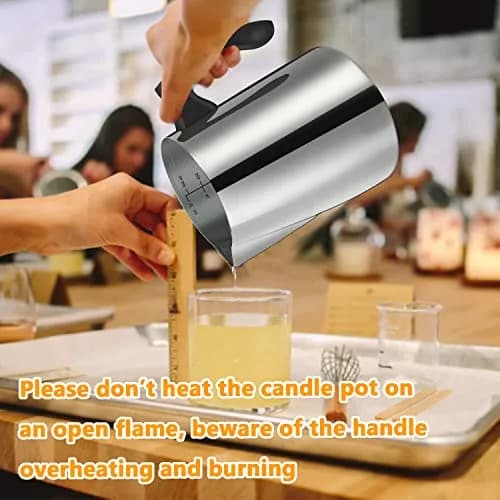 BBAXI 900ml (32oz) Stainless Steel Candle Pouring Pot with Dripless Spout | Ideal for DIY Candle Making thumbnail 5