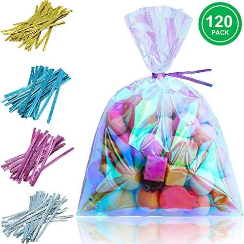 Shappy Iridescent Cellophane Bags 5 x 7 Inch | Holographic Gift Wrap for Parties thumbnail 9