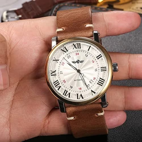 hemsut h Horween Leather Watch Band 22mm | Genuine Chromexcel Leather, Quick Release, Vintage Style thumbnail 4