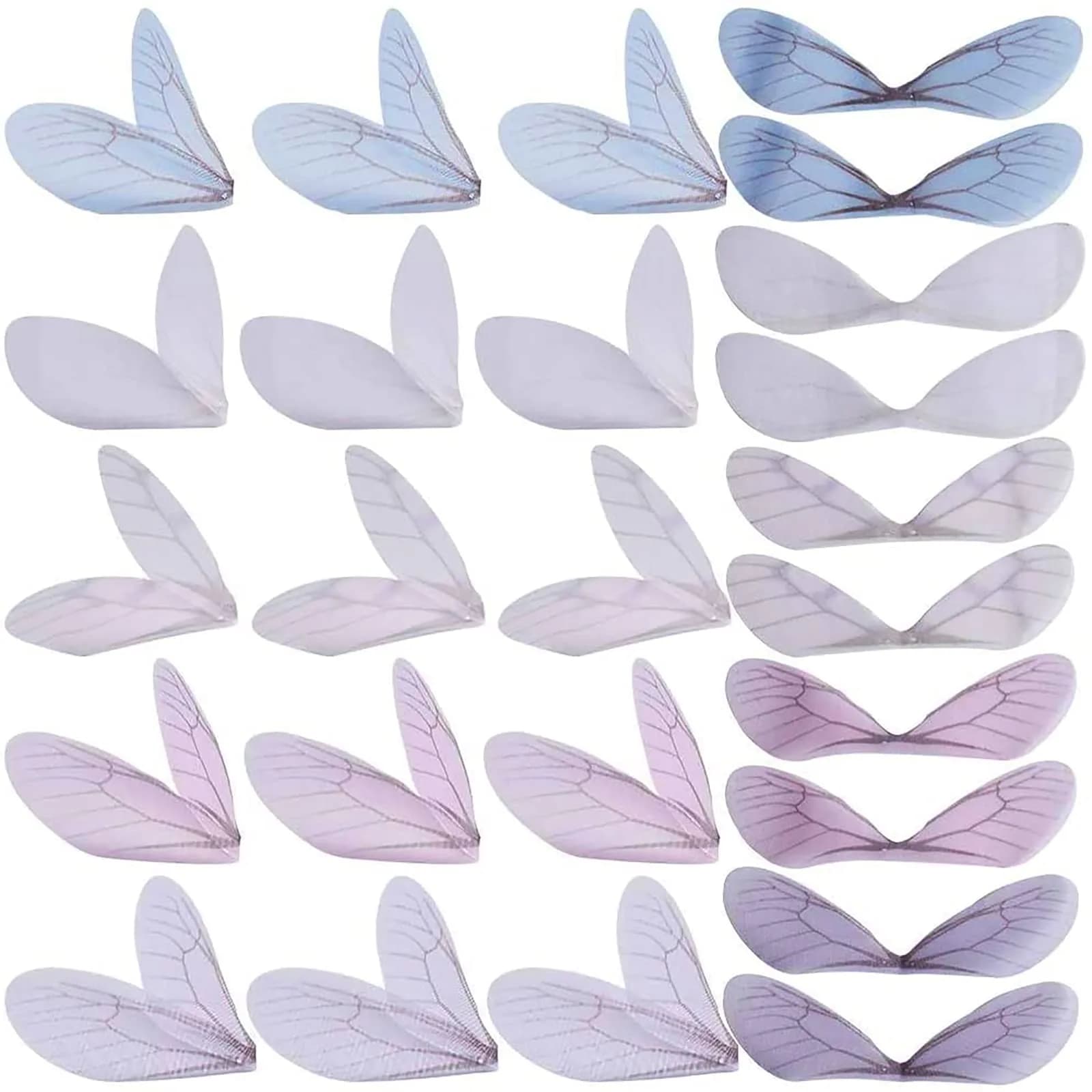 SUNNYCLUE Dragonfly Wings Charms 100Pcs 87x19mm | 10 Colors Fabric Wings for DIY Jewelry Making — a.Dragonfly,100