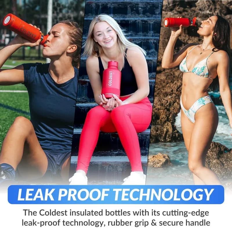 The Coldest Insulated Water Bottle with Straw Lid 591ml (20 oz) | Keeps Drinks Cold 36 Hrs, Hot 13 Hrs thumbnail 10