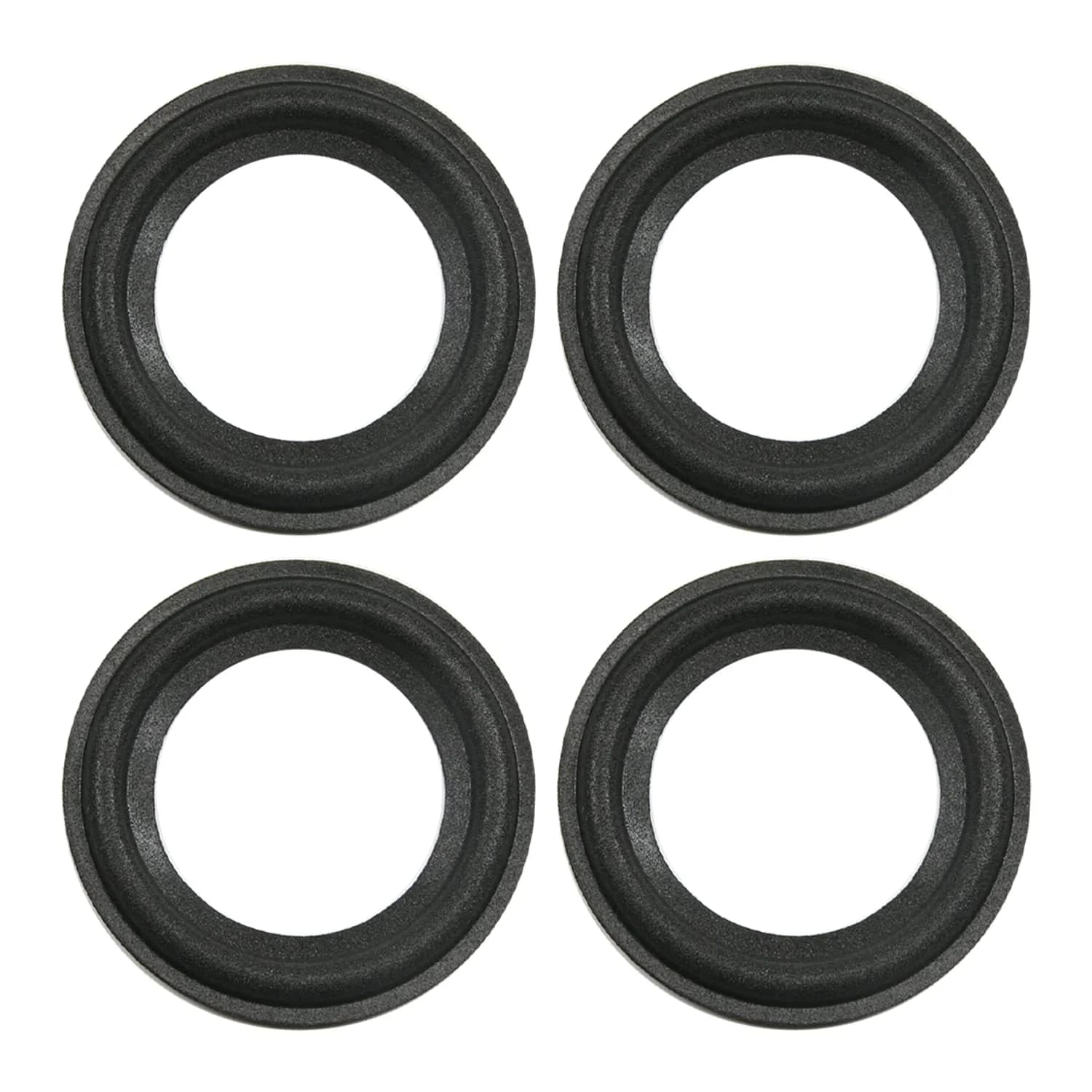 Fielect 2.5 Inch Foam Speaker Edge Surround Rings (63mm/2.46" OD) | Pack of 4 for Speaker Repair