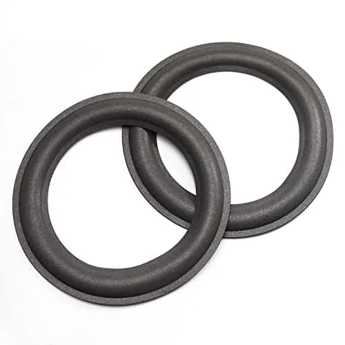 Fielect 6.5-inch Foam Speaker Surround Rings (2-Pack, Black) | DIY Speaker Repair Parts thumbnail 1