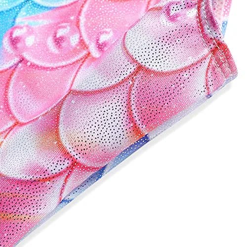 Belovance Girls Gymnastics Leotard Colorful Mermaid 7-8 Years | Shiny Rainbow Athletic Dance Wear thumbnail 4